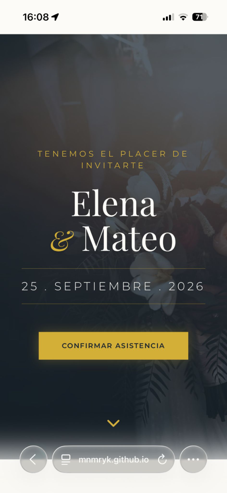 Demo Invitación Boda Elena y Mateo